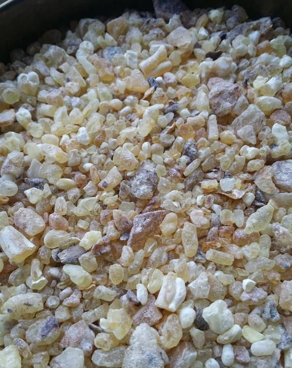 Raw gum crystals prepared for trade